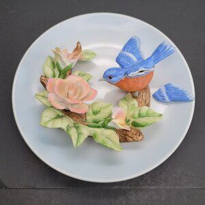 Bluebird Collectors Plate Jonathon Byron Arnart Royal Carlton Floral 1988 Pd42